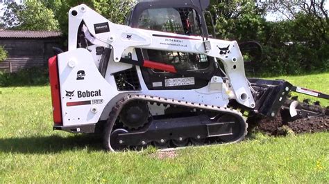 youtube skid steer trencher|bobcat walk behind trencher.